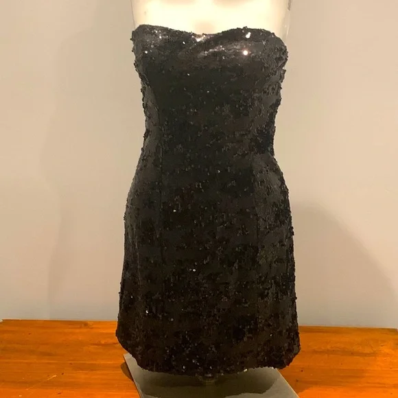 guess strapless sequin dress Zaya Sequin Mini Dress